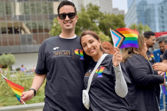 Students marching in SF Pride